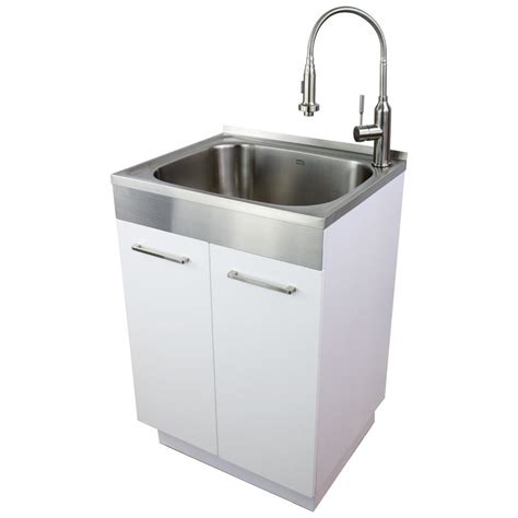 laundry sink stainless steel with cabinet|stainless steel laundry utility sink.